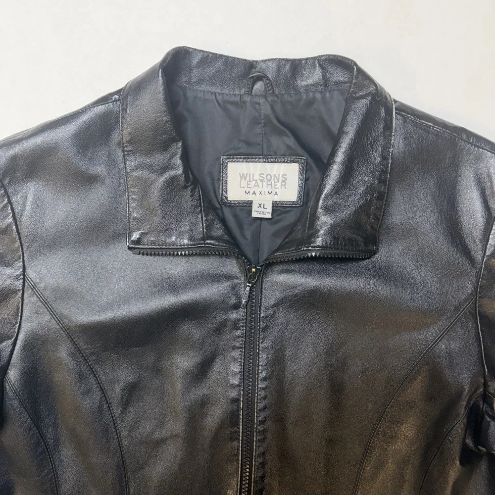 Wilsons Leather Maxima XL Vintage‎ Zip Up Jacket